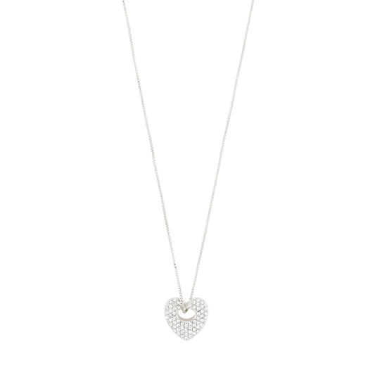 Dune Heart Necklace Silver Pilgrim