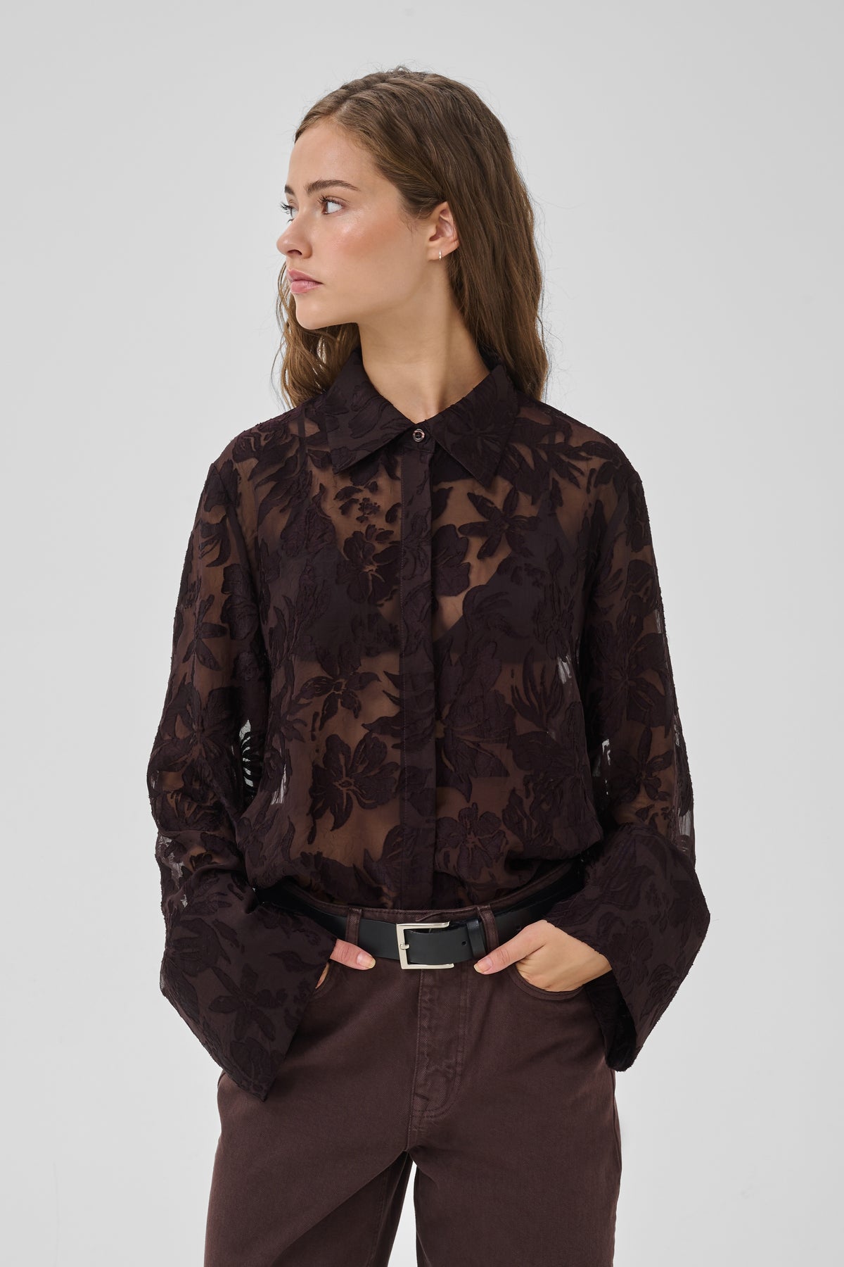 Enya Boxy Shirt Chocolate Plum My Essential Wardrobe