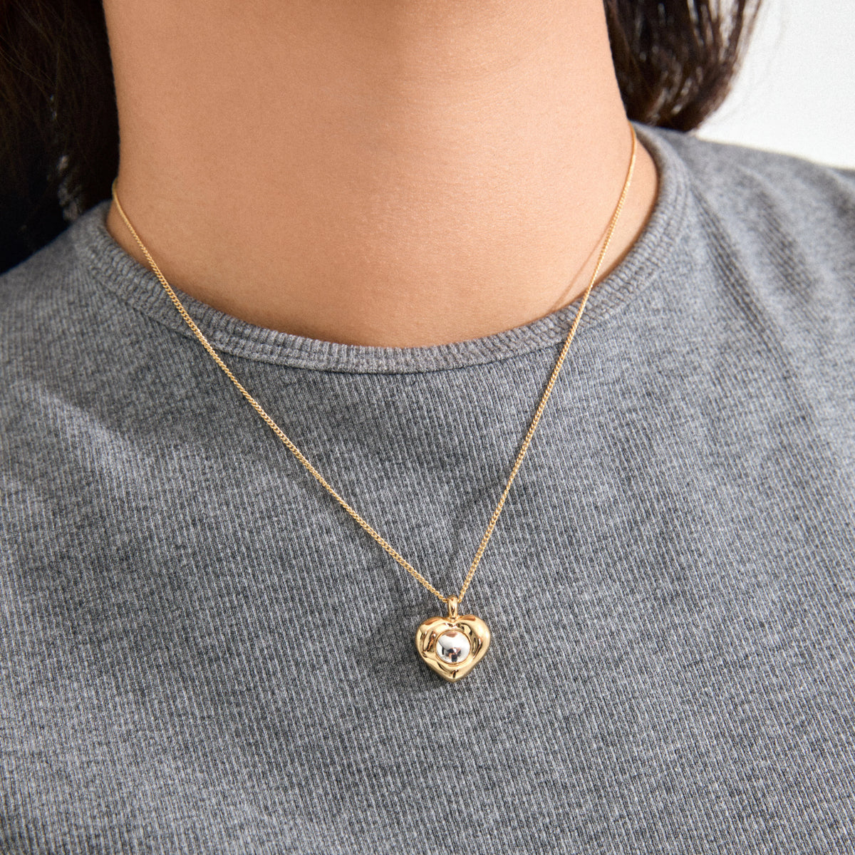 Nova Heart Necklace Gold Pilgrim
