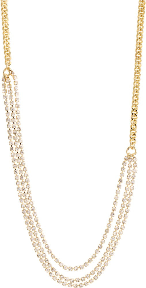 Blink Crystal Necklace Gold Pilgrim