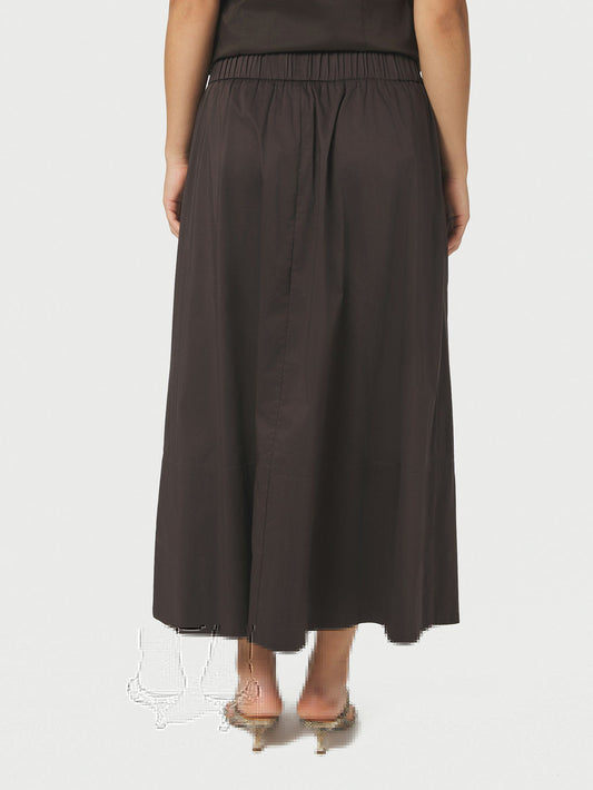 Yara Poplin Skirt Chocolate Brown Neo Noir