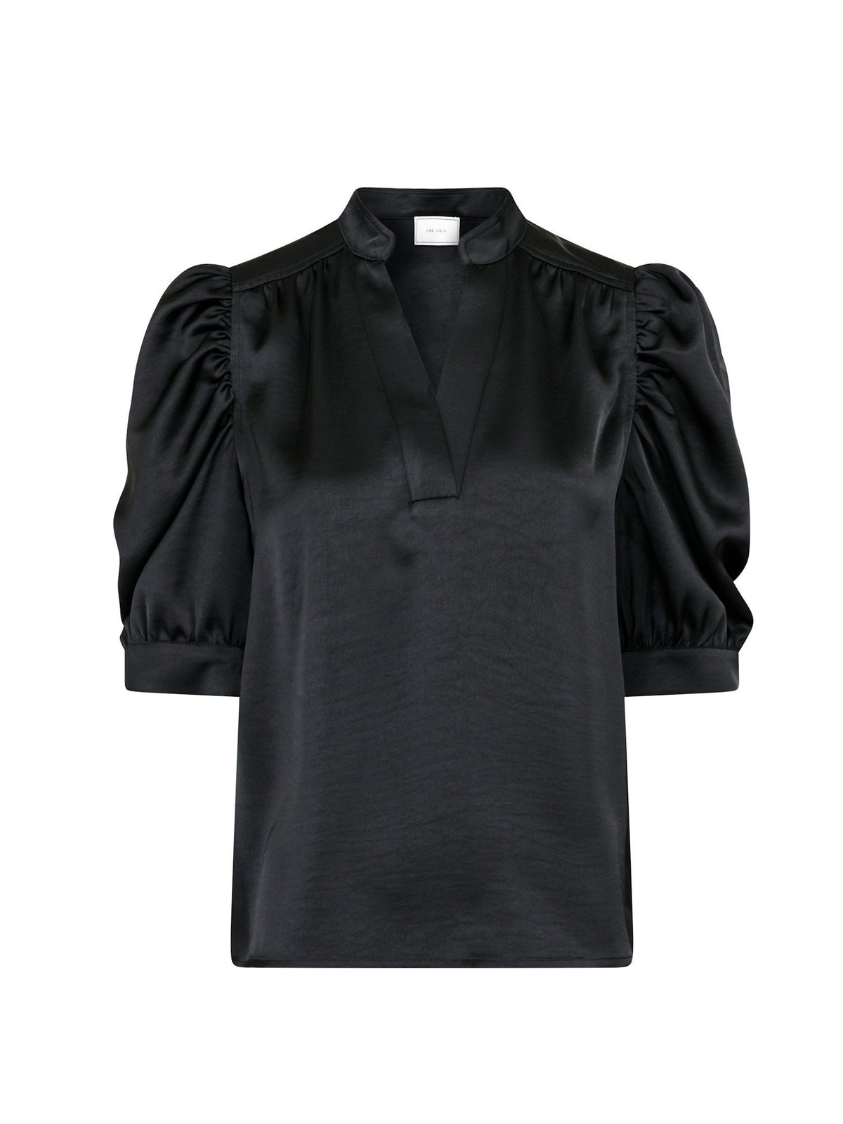 Roella Heavy Sateen Blouse Black Neo Noir