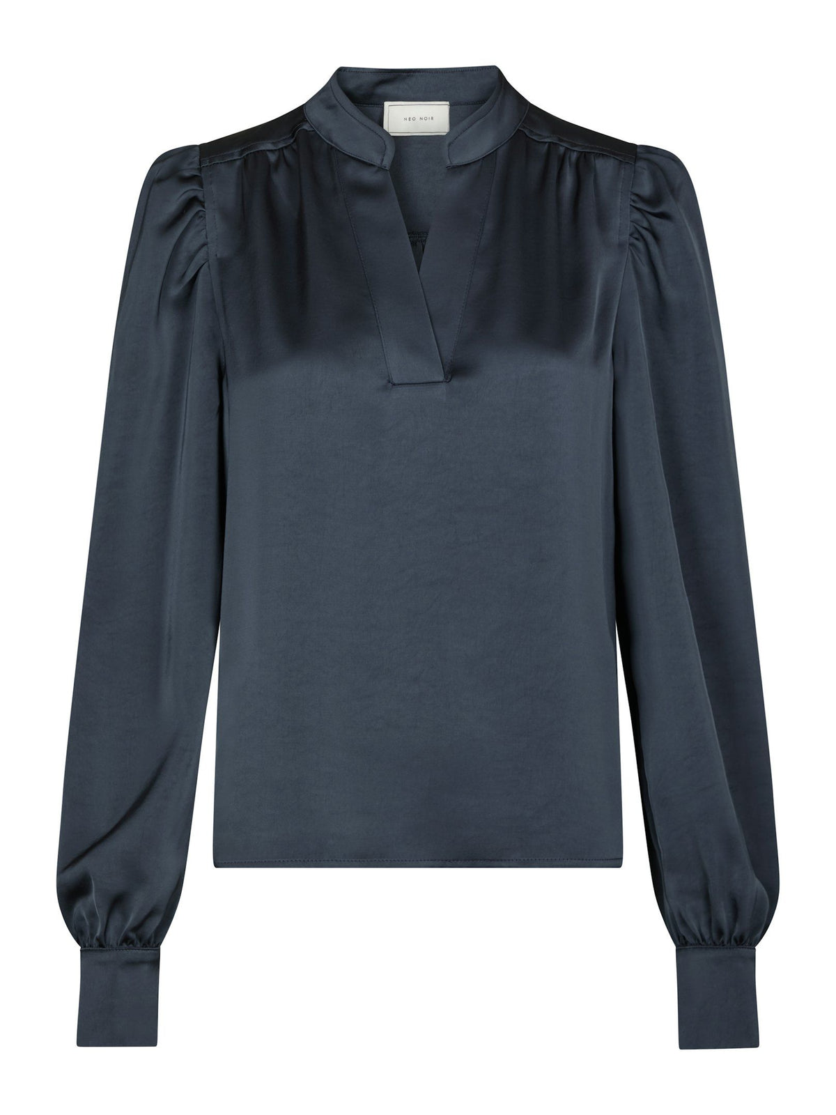 Rosslyn Heavy Sateen Blouse Midnight Blue Neo Noir