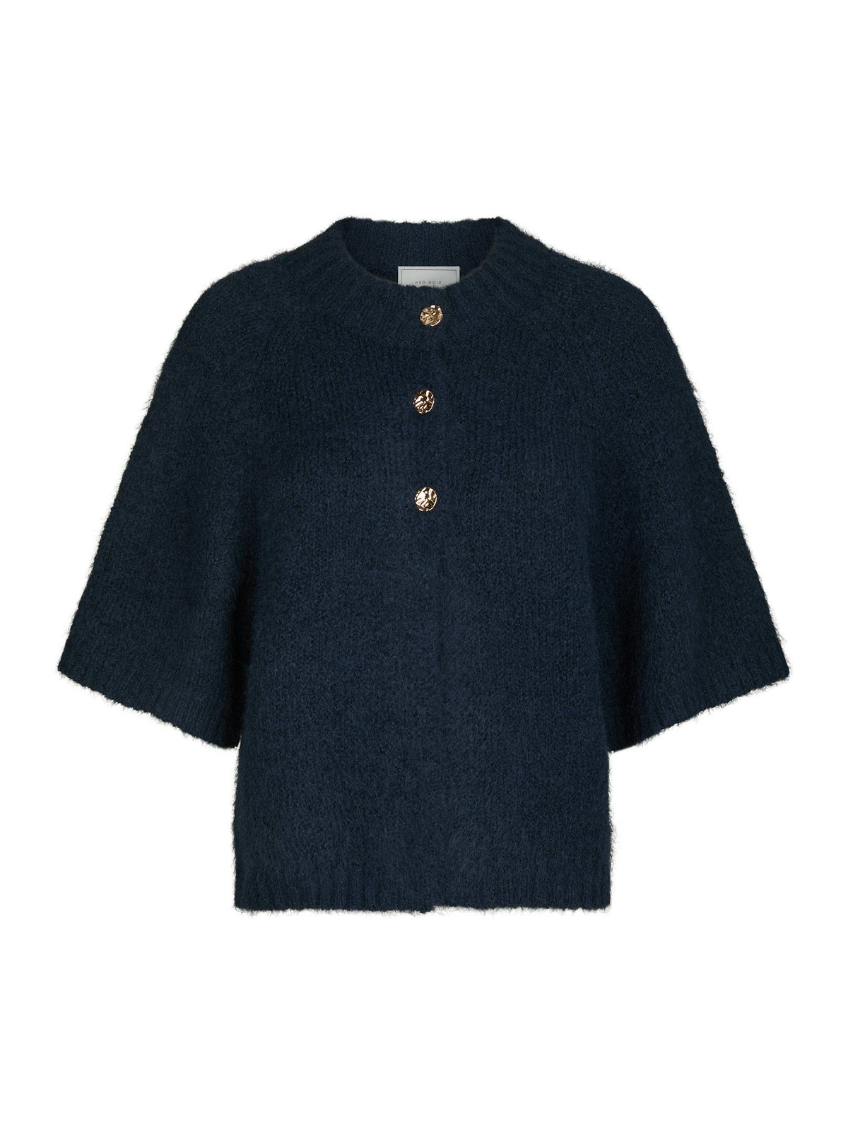 Benuta Fluffy Knit Cardigan Navy Neo Noir