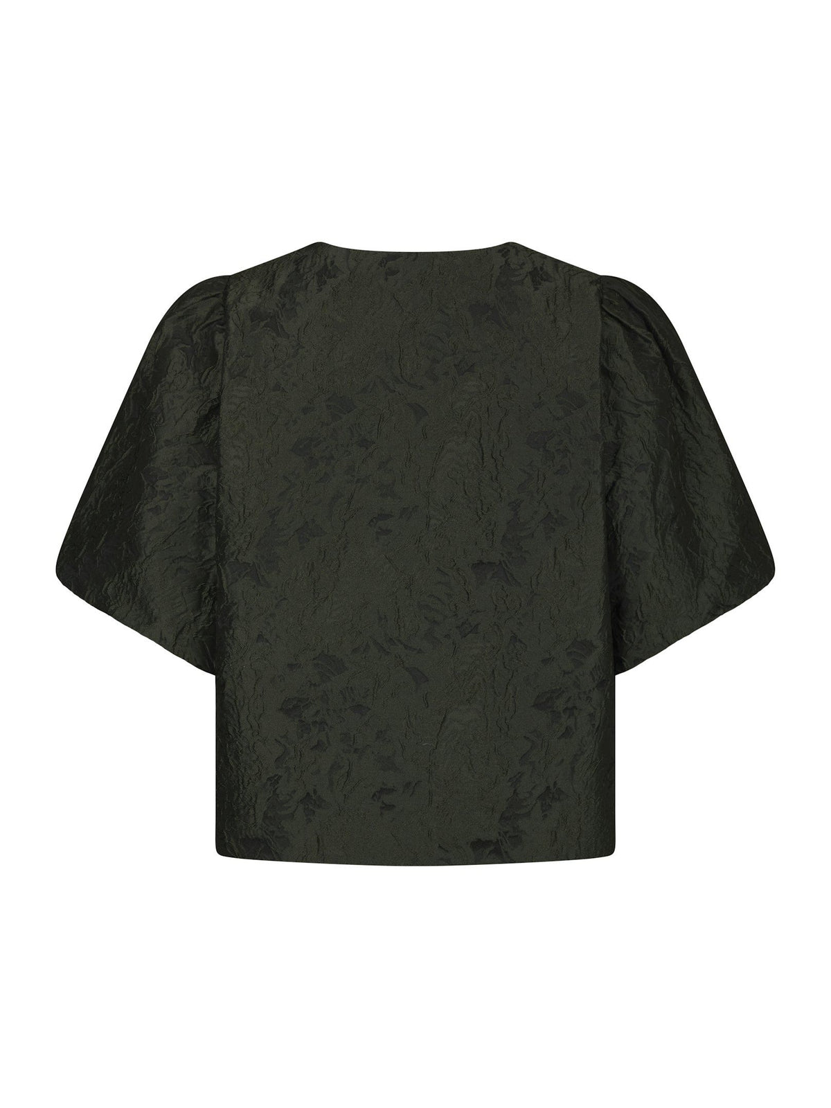Aisa Brocade Blouse Dark Green Neo Noir