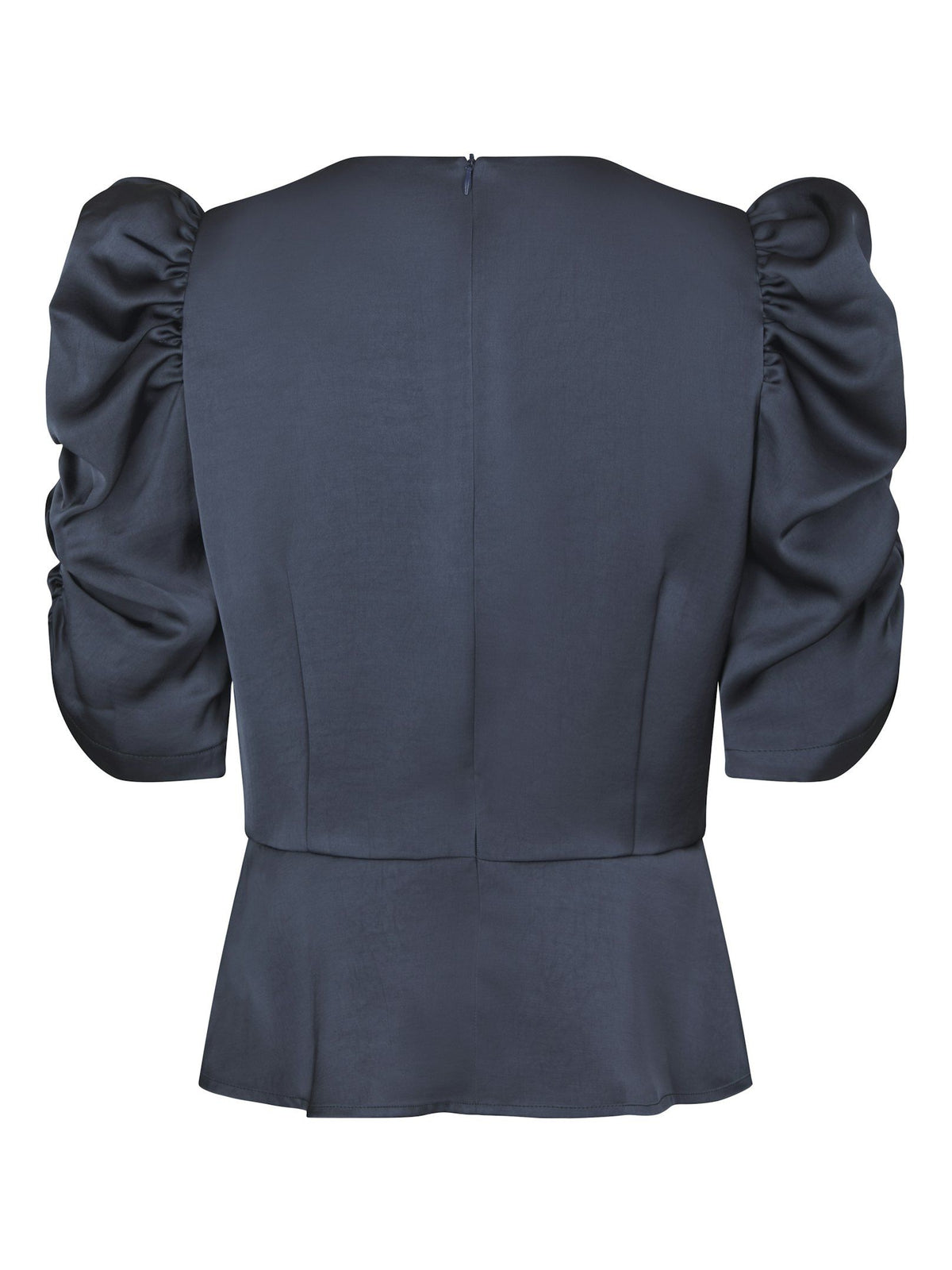 Benua Heavy Sateen Blouse Midnight Blue Neo Noir