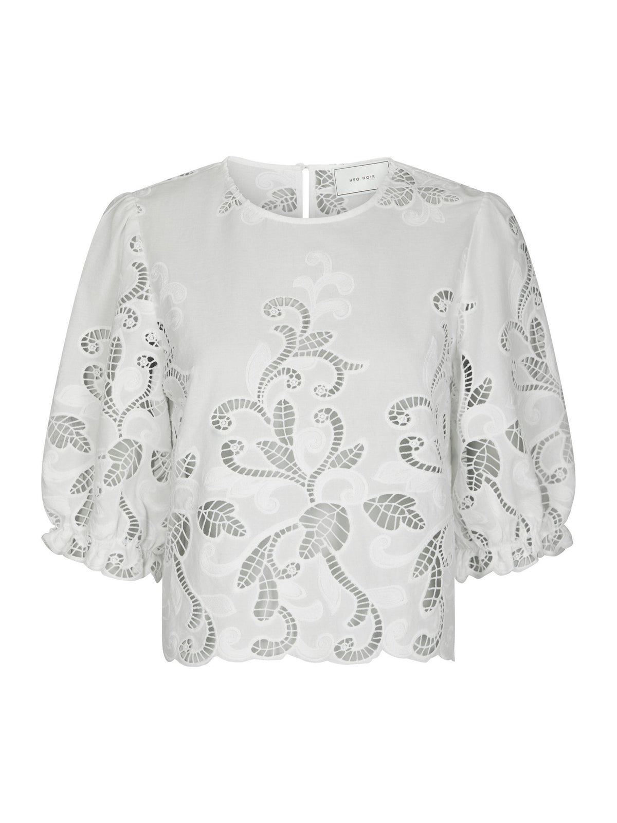 Fia Embroidery Blouse Production White Neo Noir