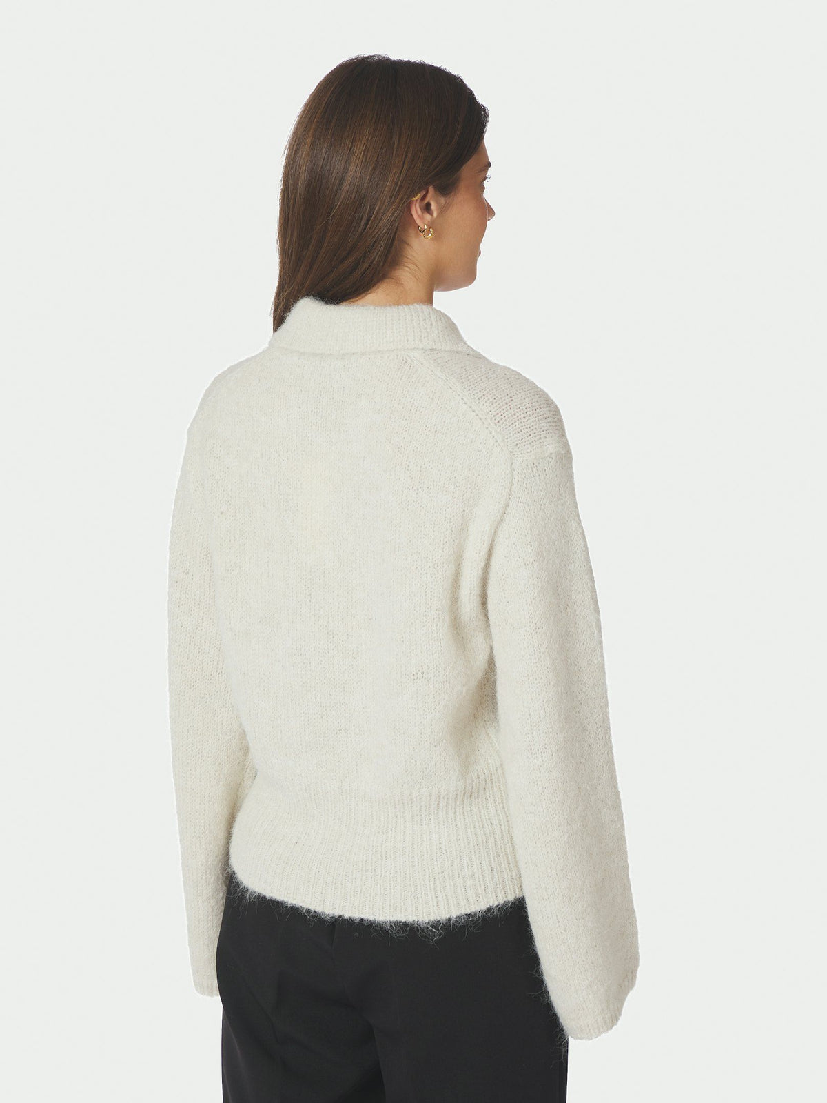 Ramera Fluffy Knit Cardigan Off White Neo Noir