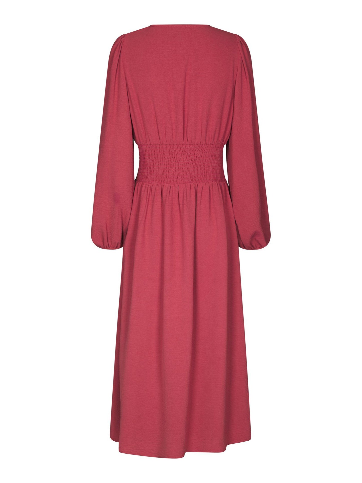 Annelie Solid Crepe Dress Cherry Pink Neo Noir