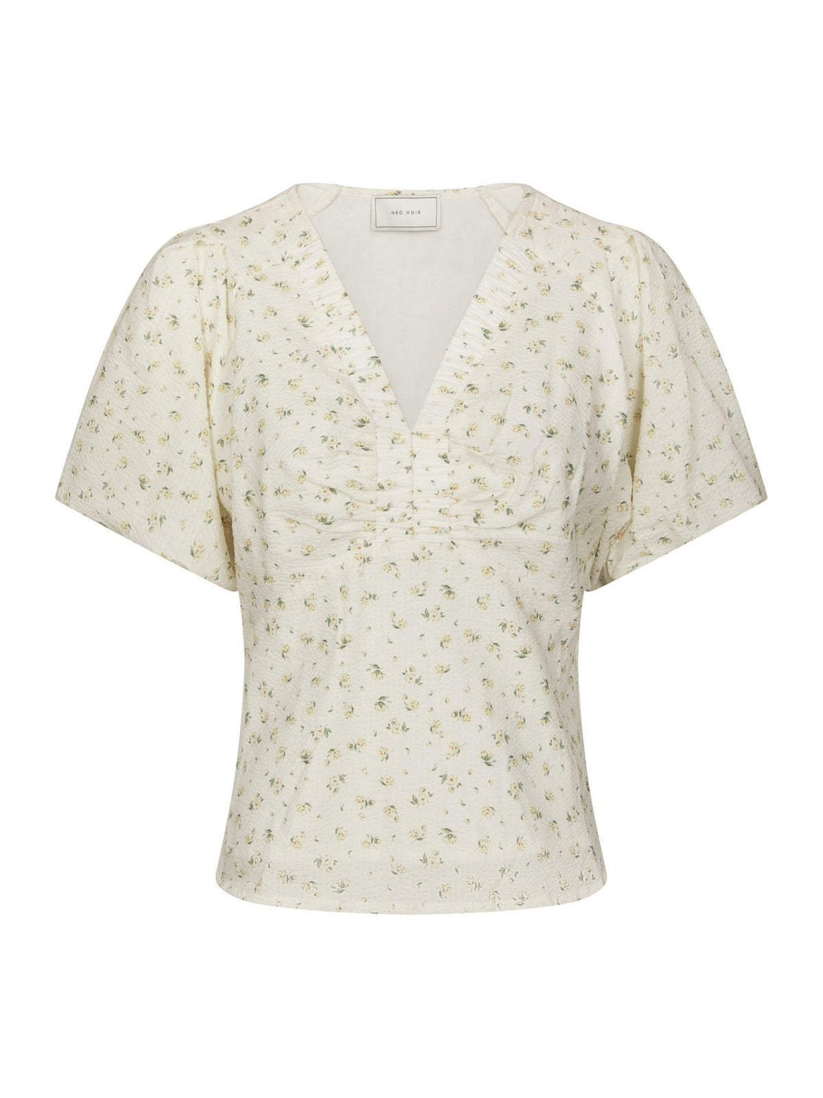 Irina Small Rose Flower Blouse Light Yellow Neo Noir