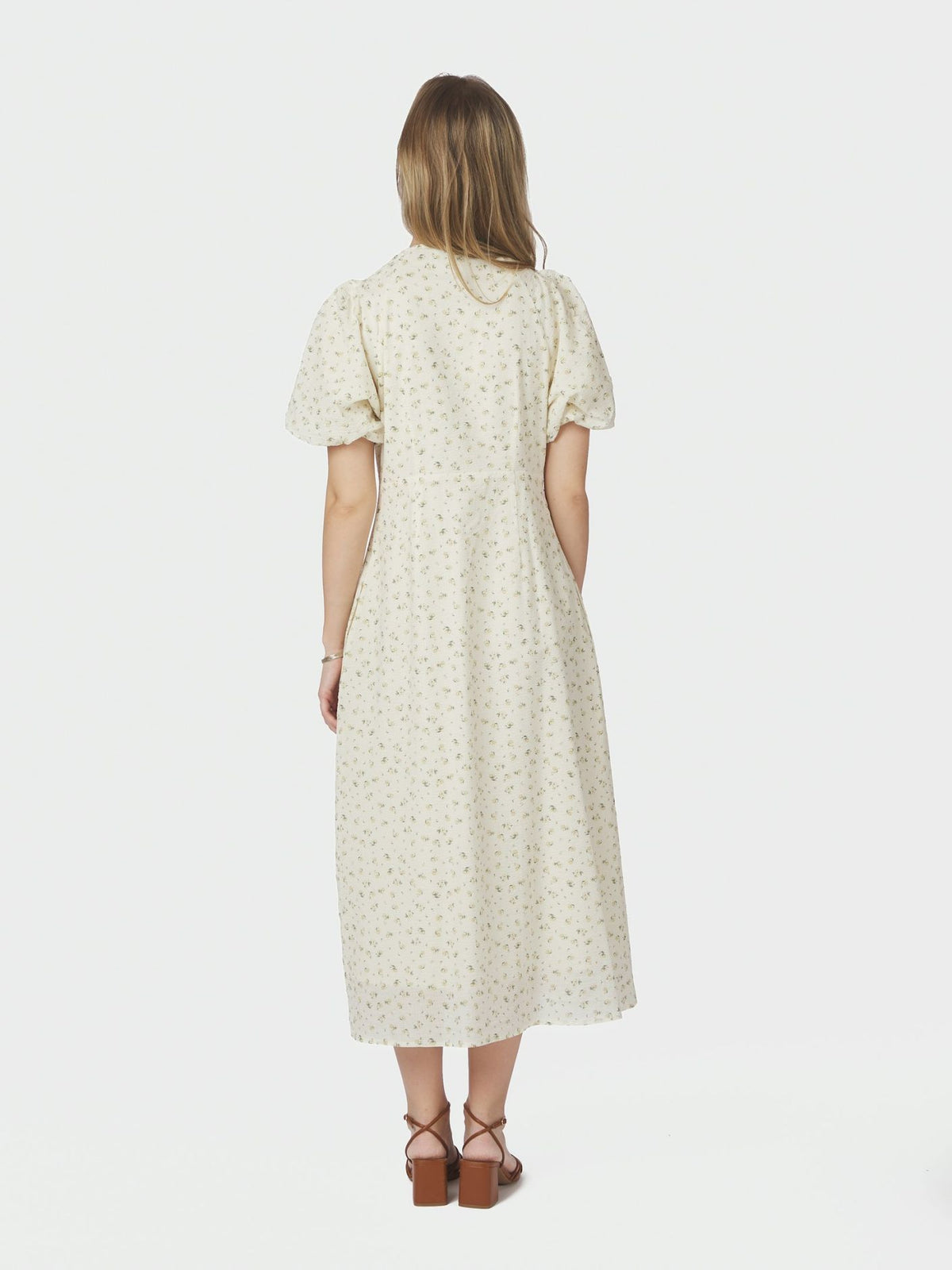 Illana Small Rose Flower Dress Light Yellow Neo Noir