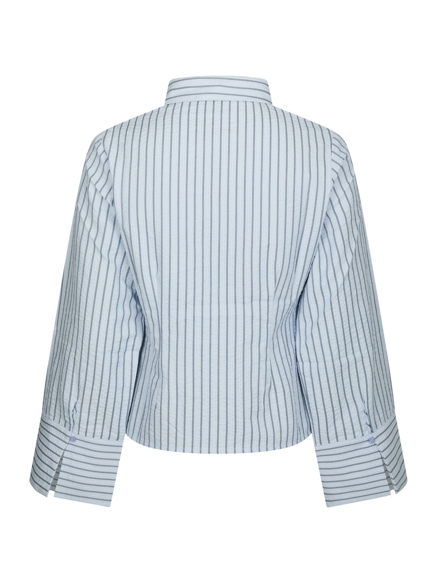 Rosa Striped Crepe Shirt Blue Neo Noir