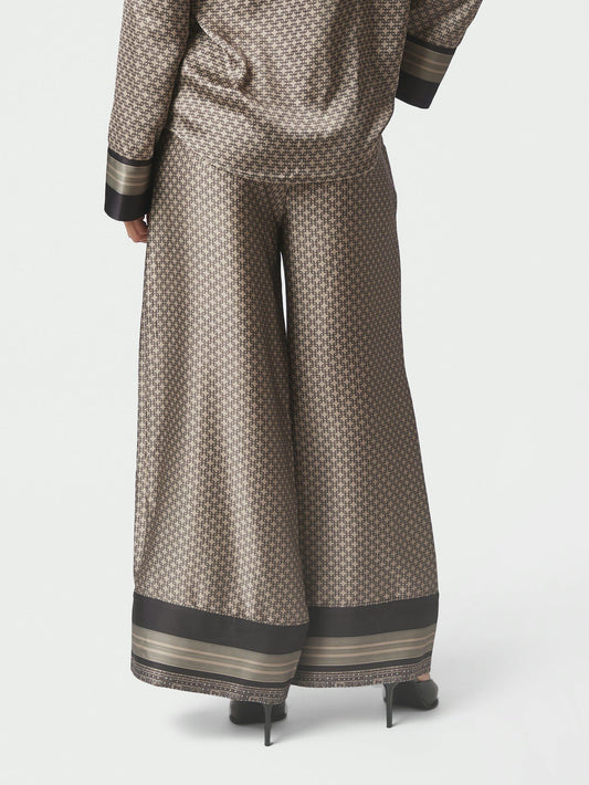 Sora Pattern Pants Beige Neo Noir