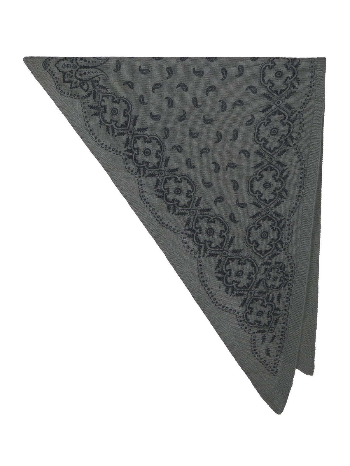 Lolana Paisley Knit Scarf Army Neo Noir