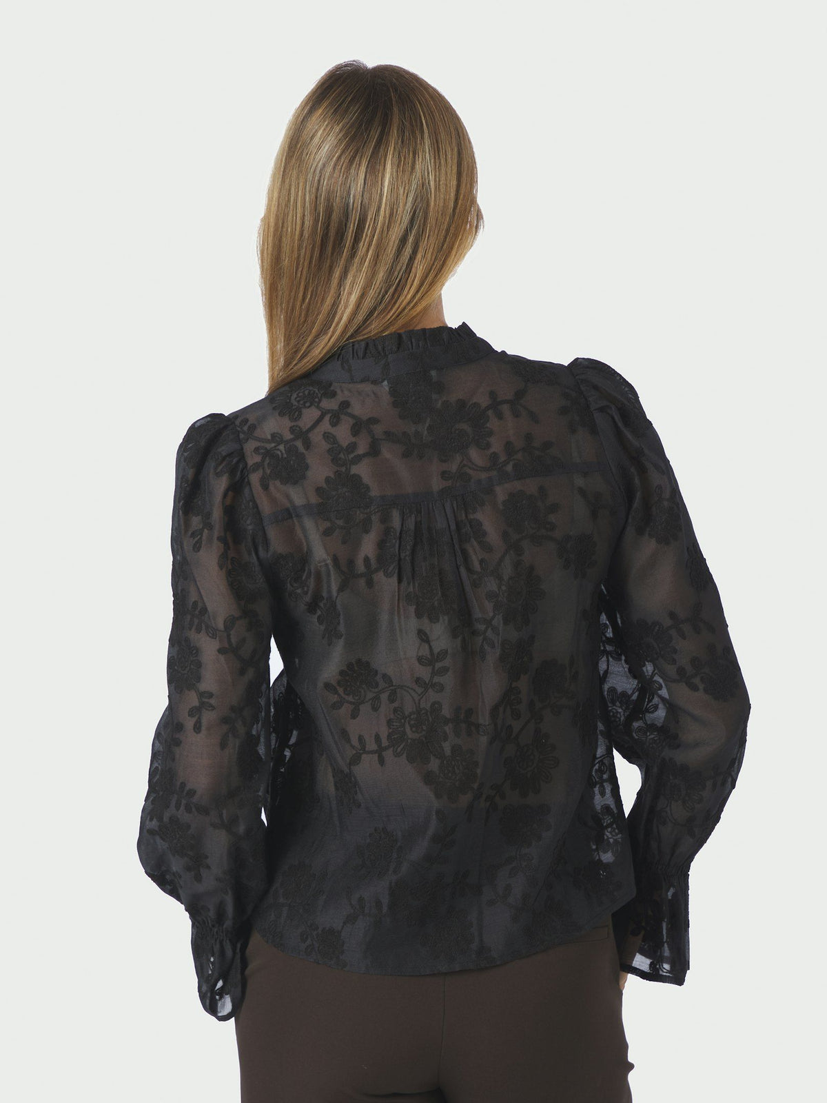 Amara Emb. Blouse Black Neo Noir