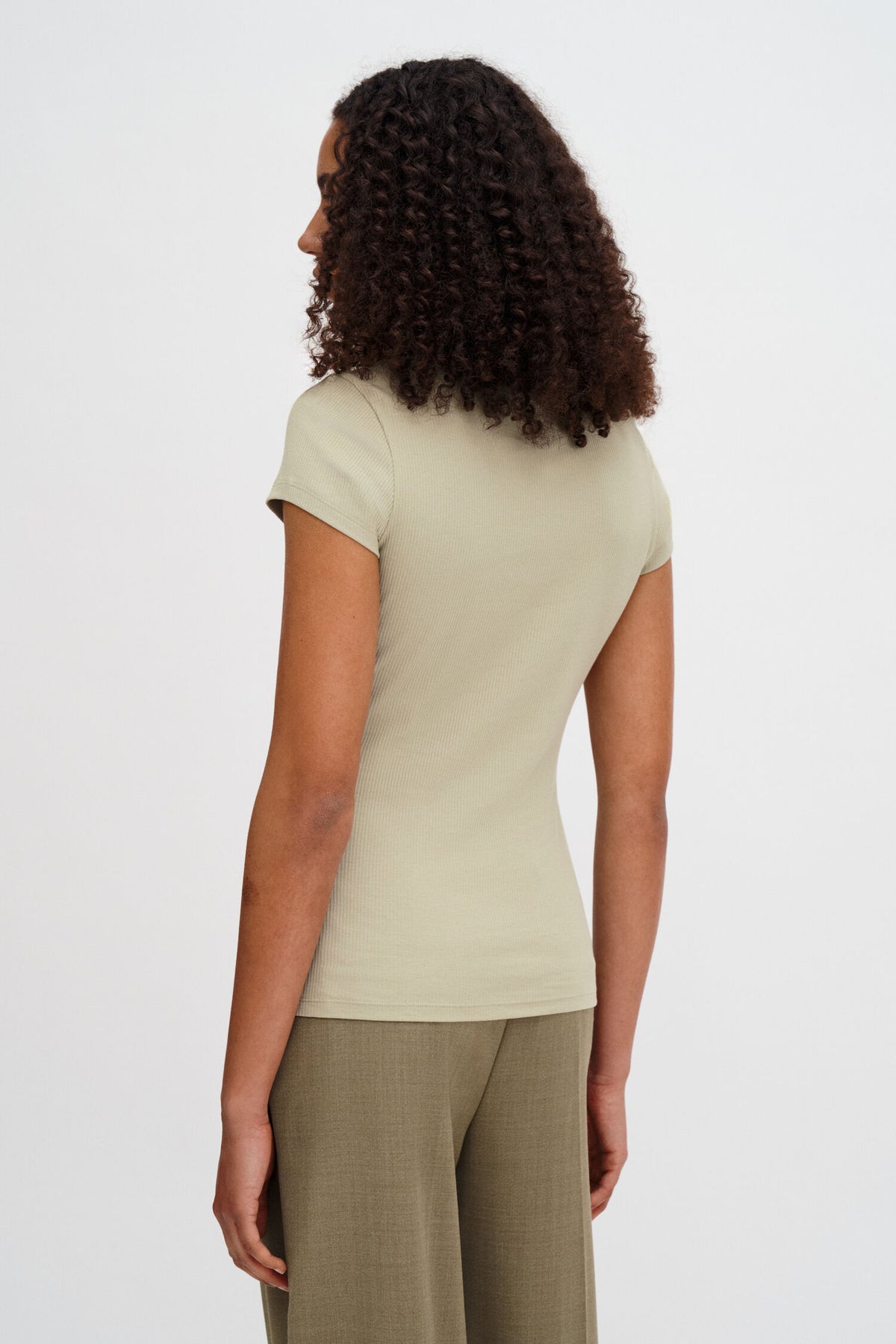 Fine Rib Tee Light Green Filippa K