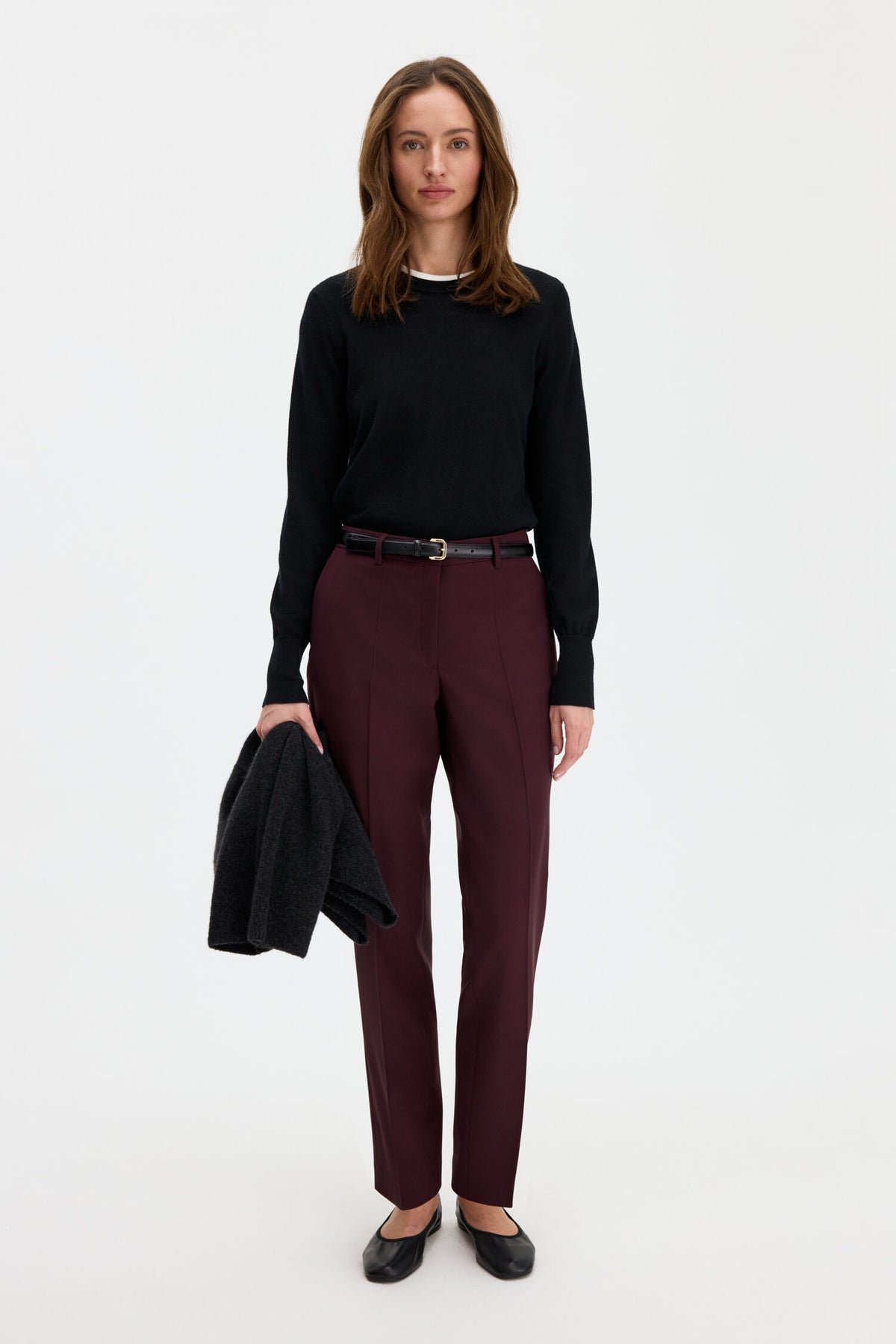 Merino R-Neck Sweater Black Filippa K