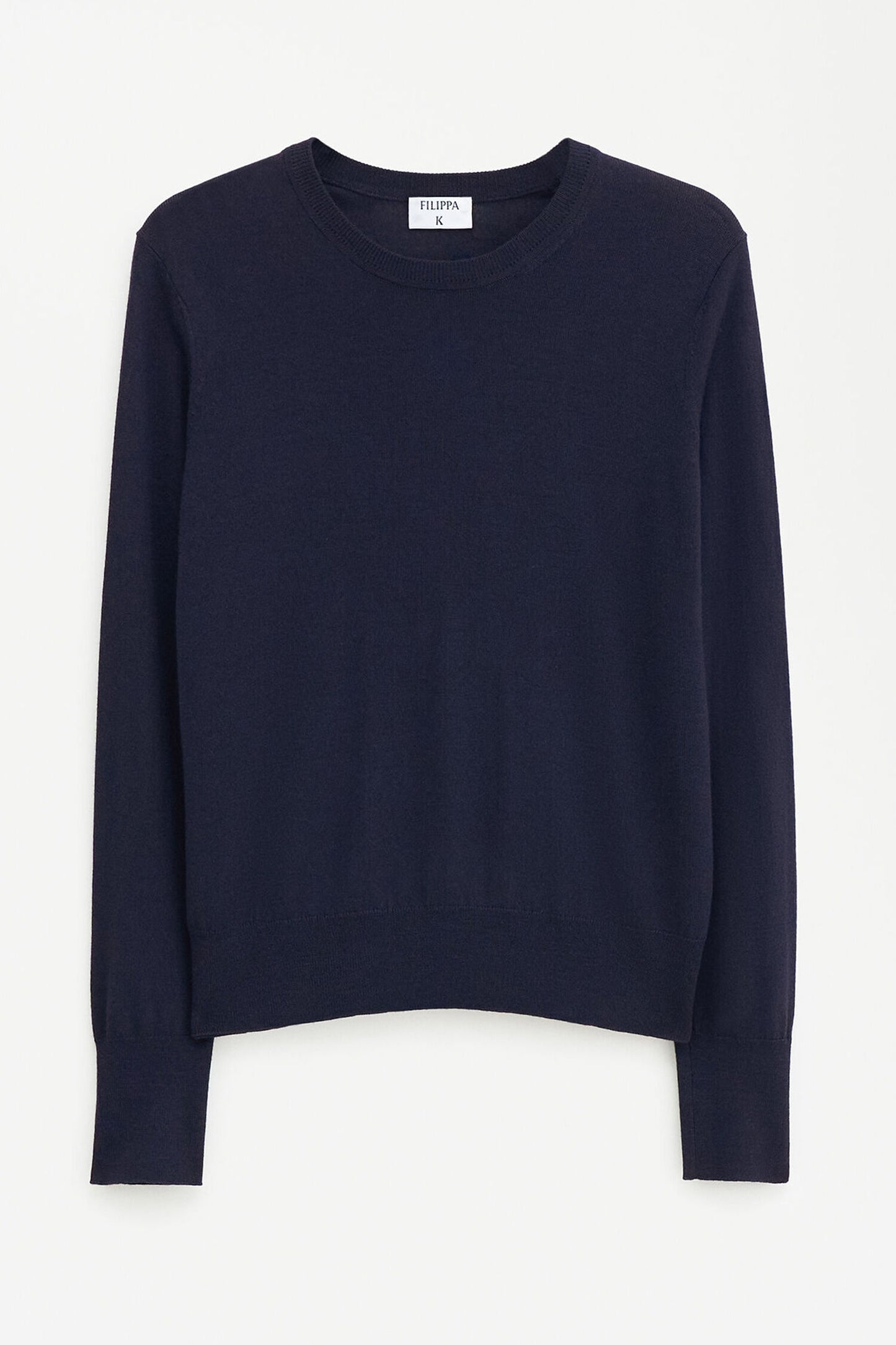 Merino R-Neck Sweater Navy Filippa K