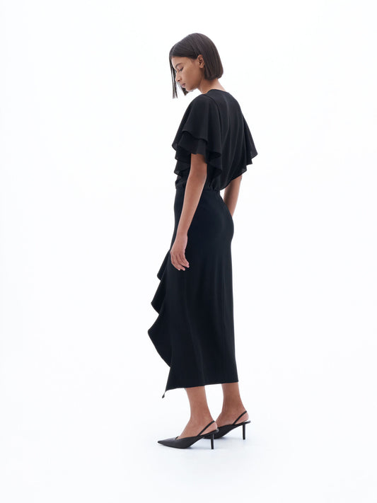 Frill Sleeve Top Black Filippa K