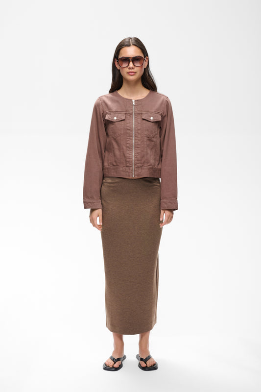 AidaIW Melange Skirt Coffee Quartz Mel InWear
