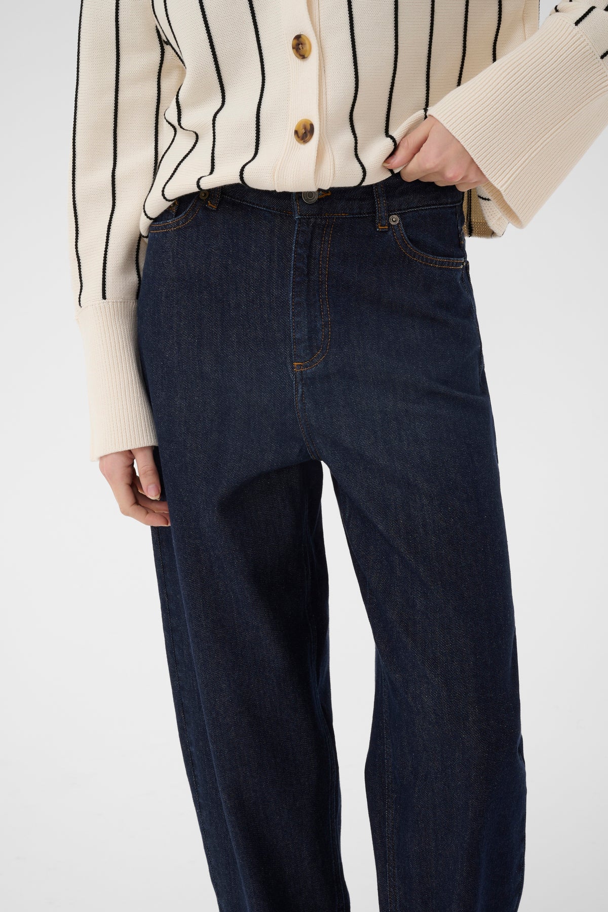 KarfinaIW Barrel Jeans Dark Blue Denim InWear