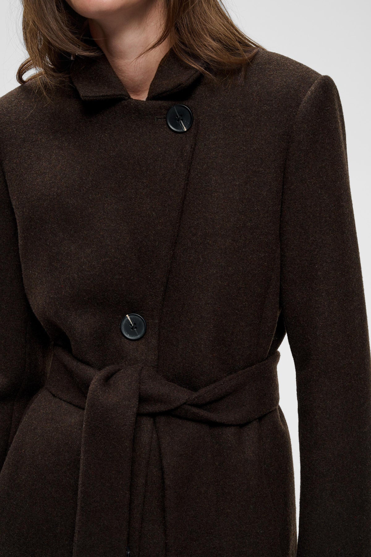 ZorahIW Classic Coat Chocolate Brown InWear