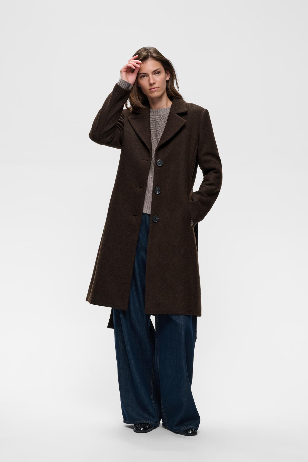 ZorahIW Classic Coat Chocolate Brown InWear