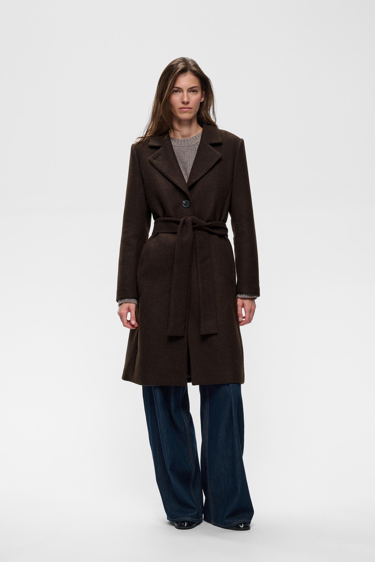 ZorahIW Classic Coat Chocolate Brown InWear