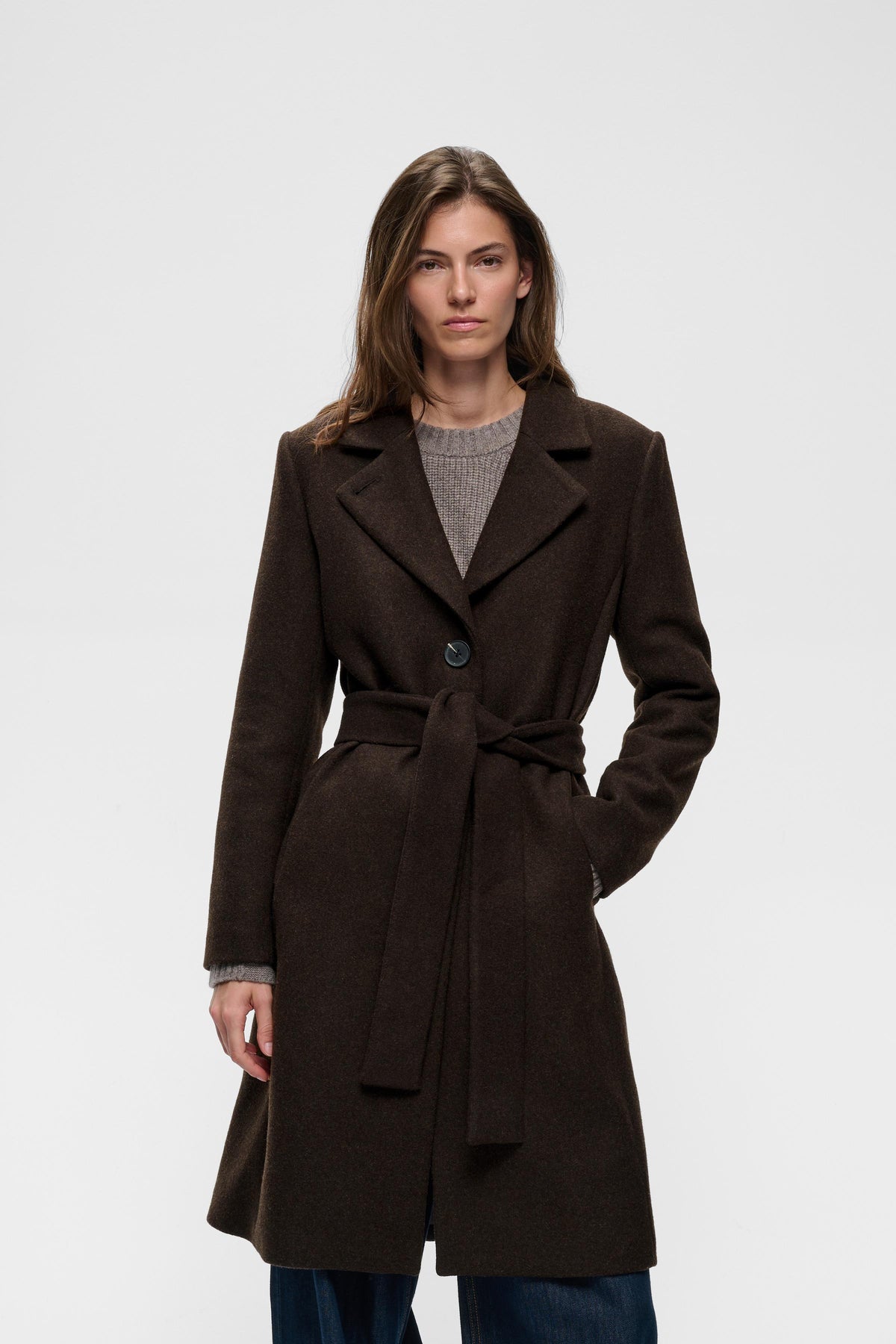 ZorahIW Classic Coat Chocolate Brown InWear