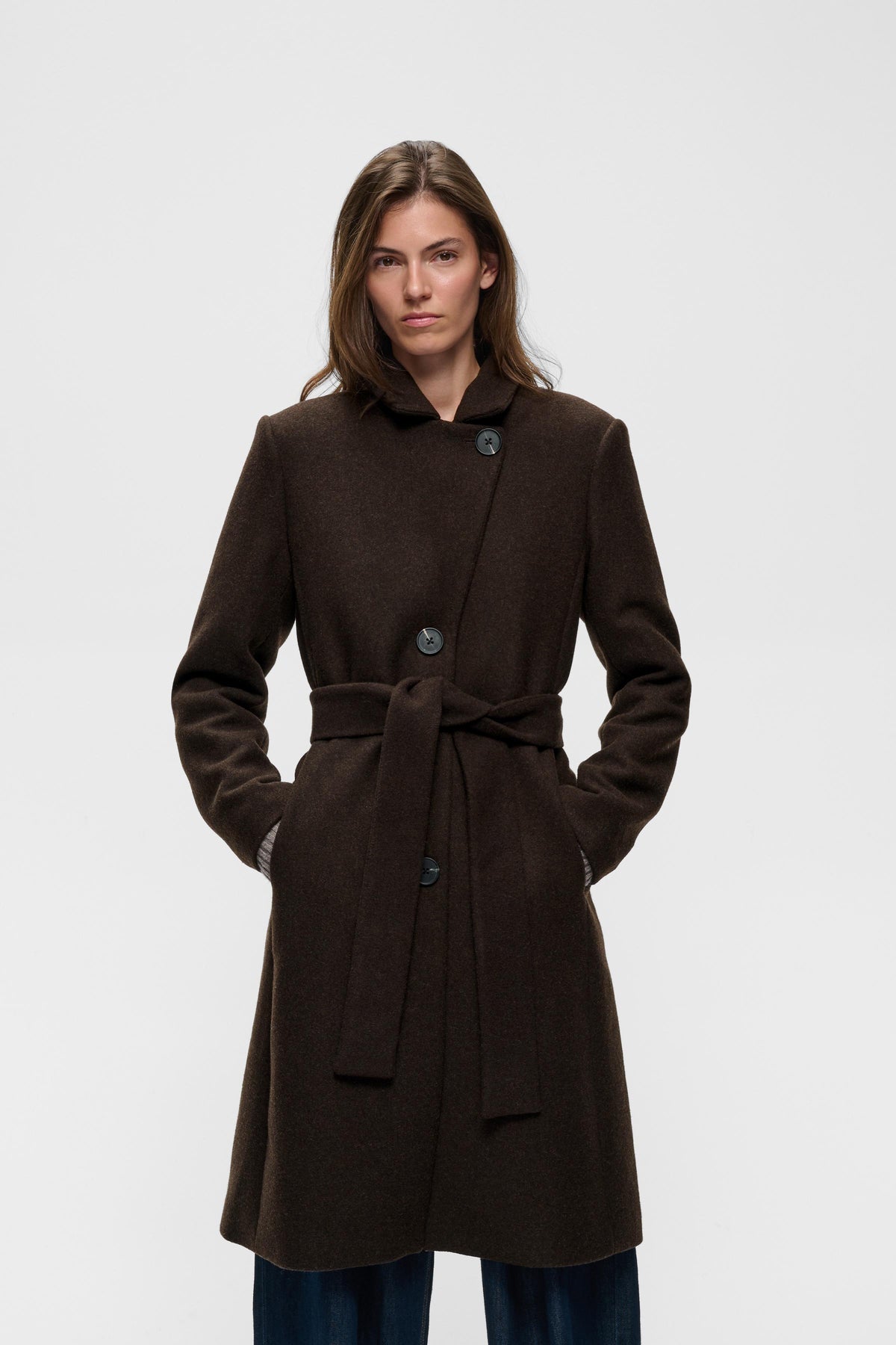 ZorahIW Classic Coat Chocolate Brown InWear