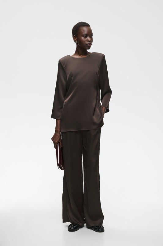 OliveIW Pant Chocolate Brown InWear