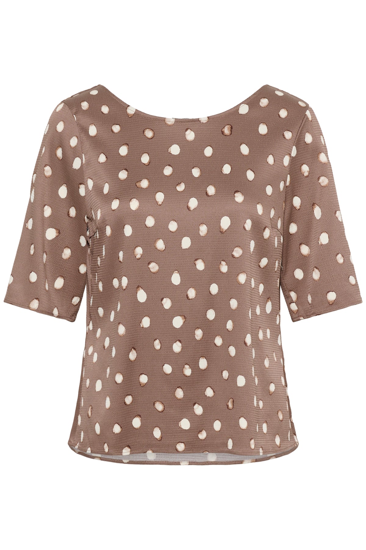 HenriIW Blouse Brown Brush Dot InWear