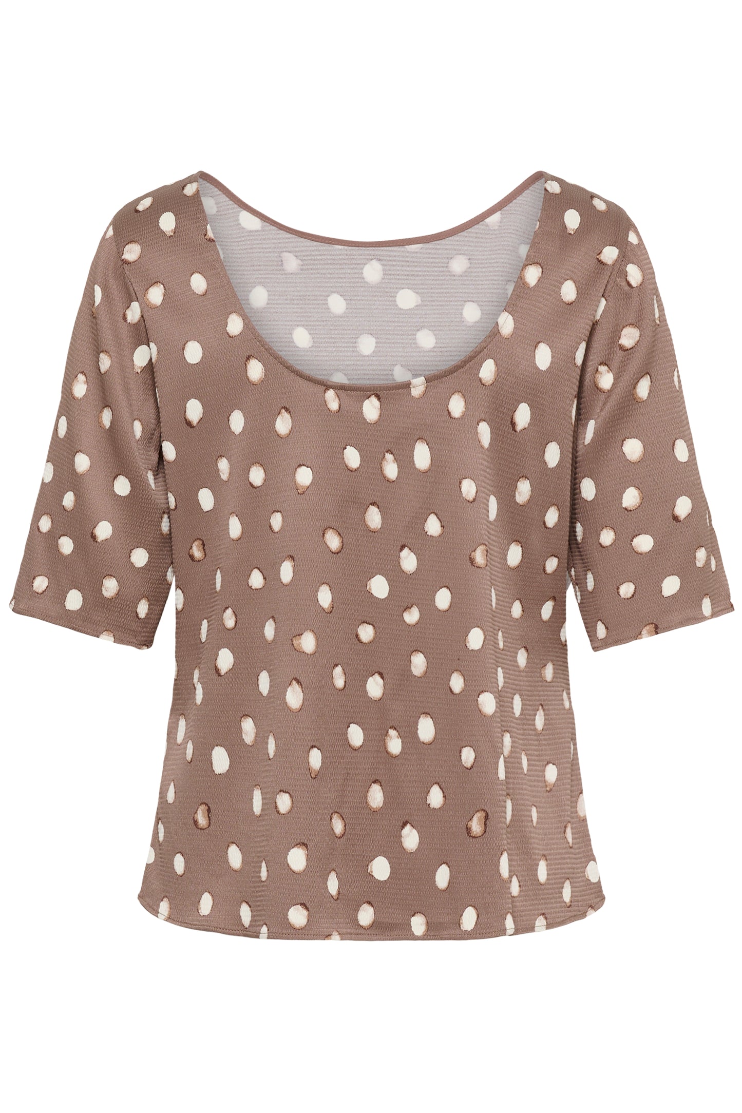HenriIW Blouse Brown Brush Dot InWear
