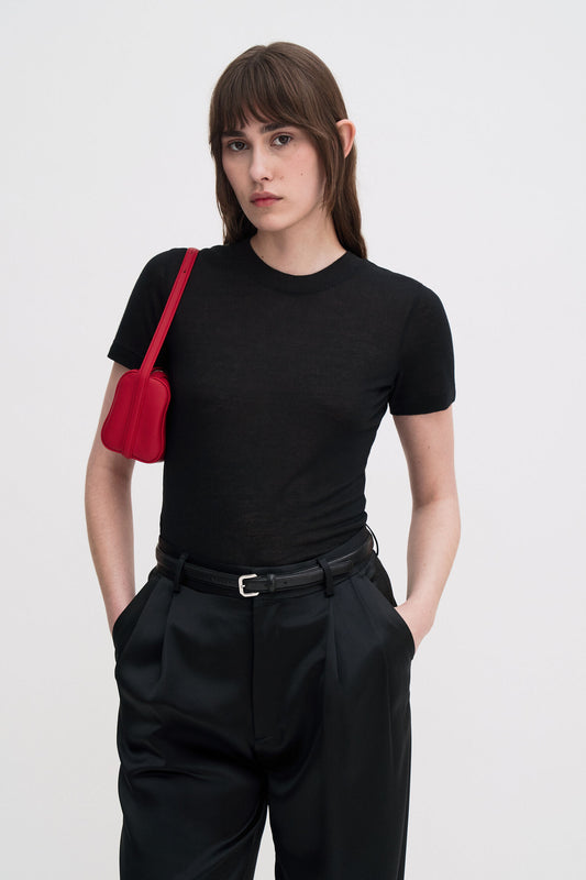 Lyocell Cashmere Tee Black Filippa K