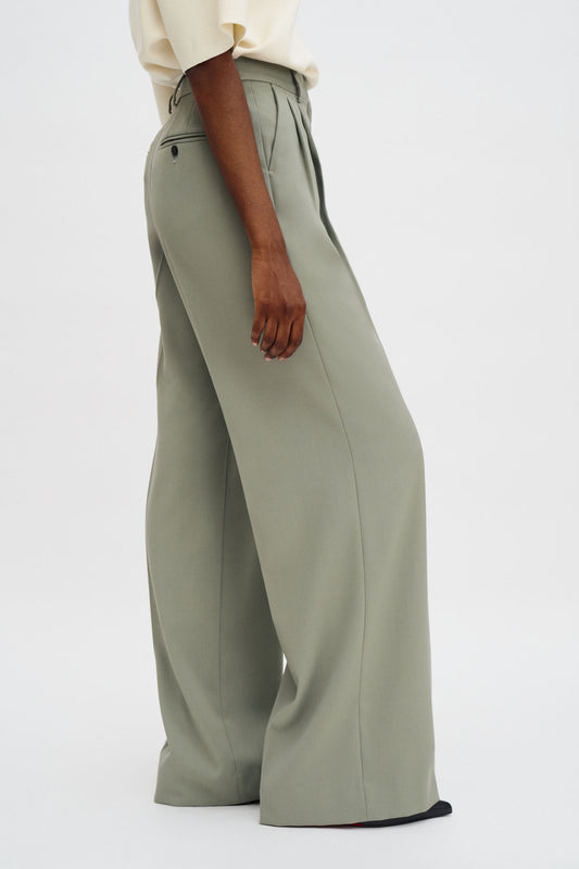 Darcey Wool Trousers Light Green Filippa K