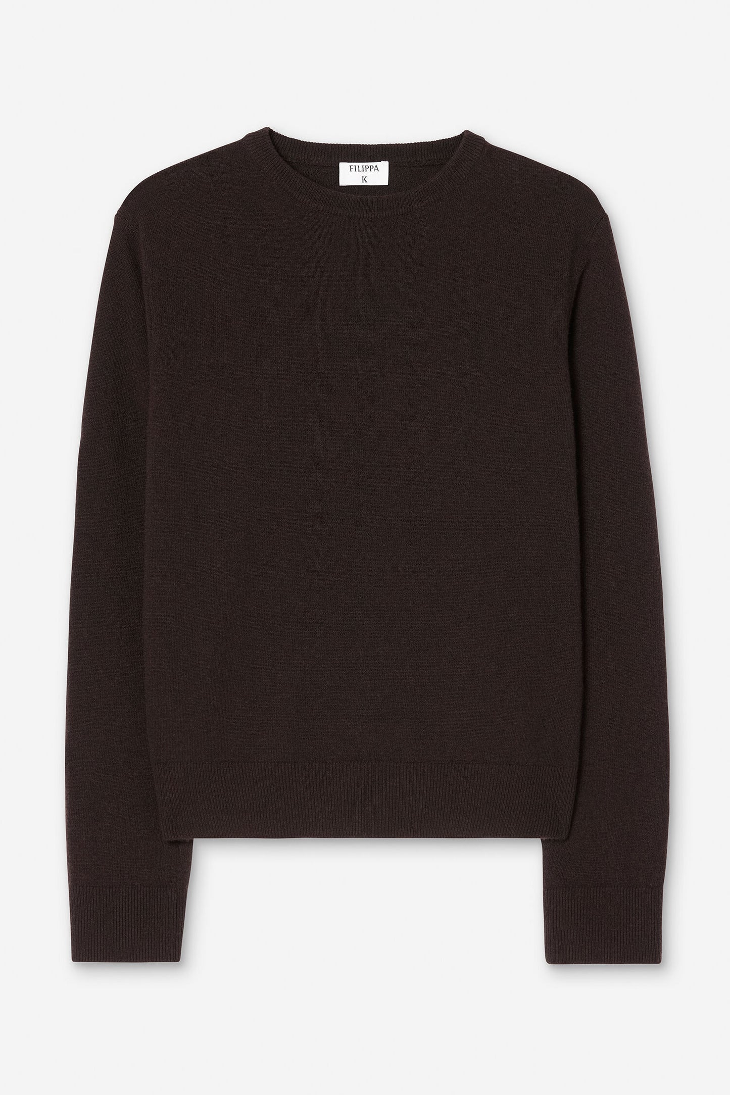 Soft Wool Crewneck Sweater Dark Chocolate Filippa K