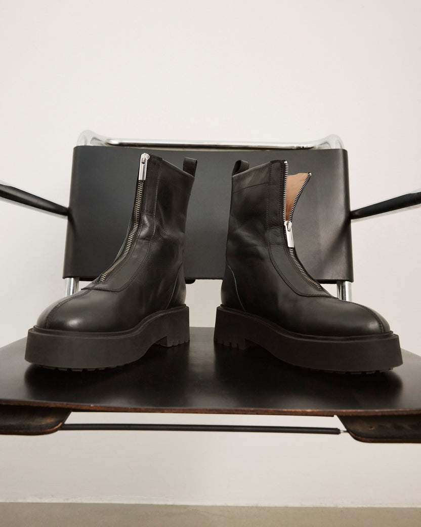 Alma Black Leather Flattered