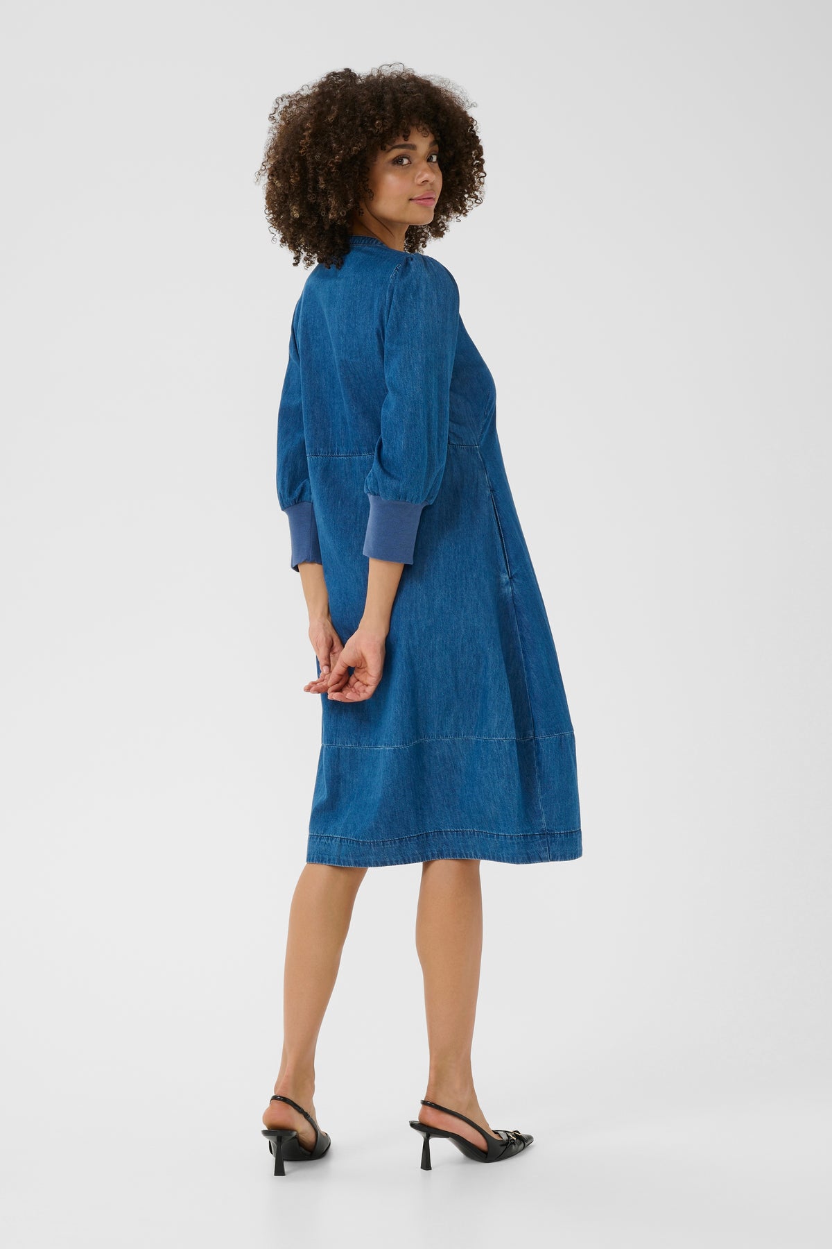 Allura Arpa 3/4 Sleeve Dress Dark Blue Wash Culture