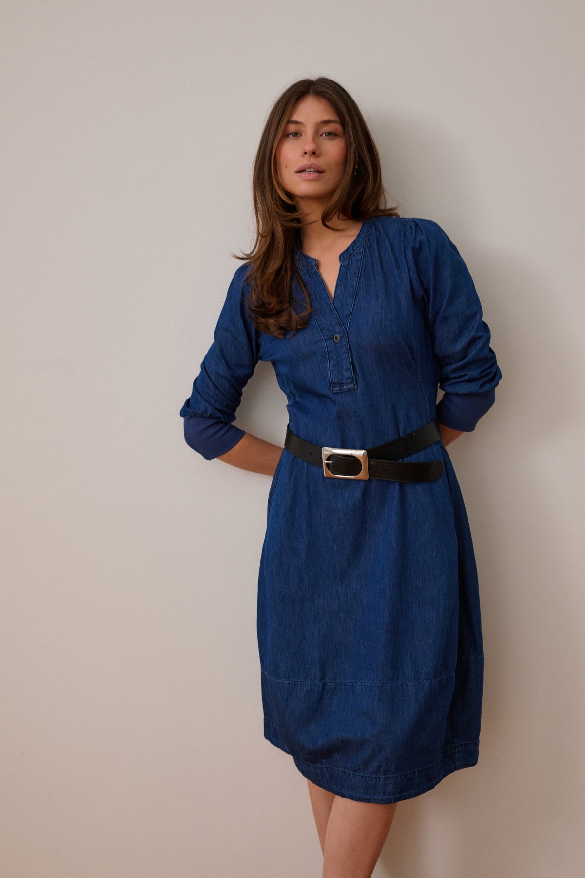 Allura Arpa 3/4 Sleeve Dress Dark Blue Wash Culture