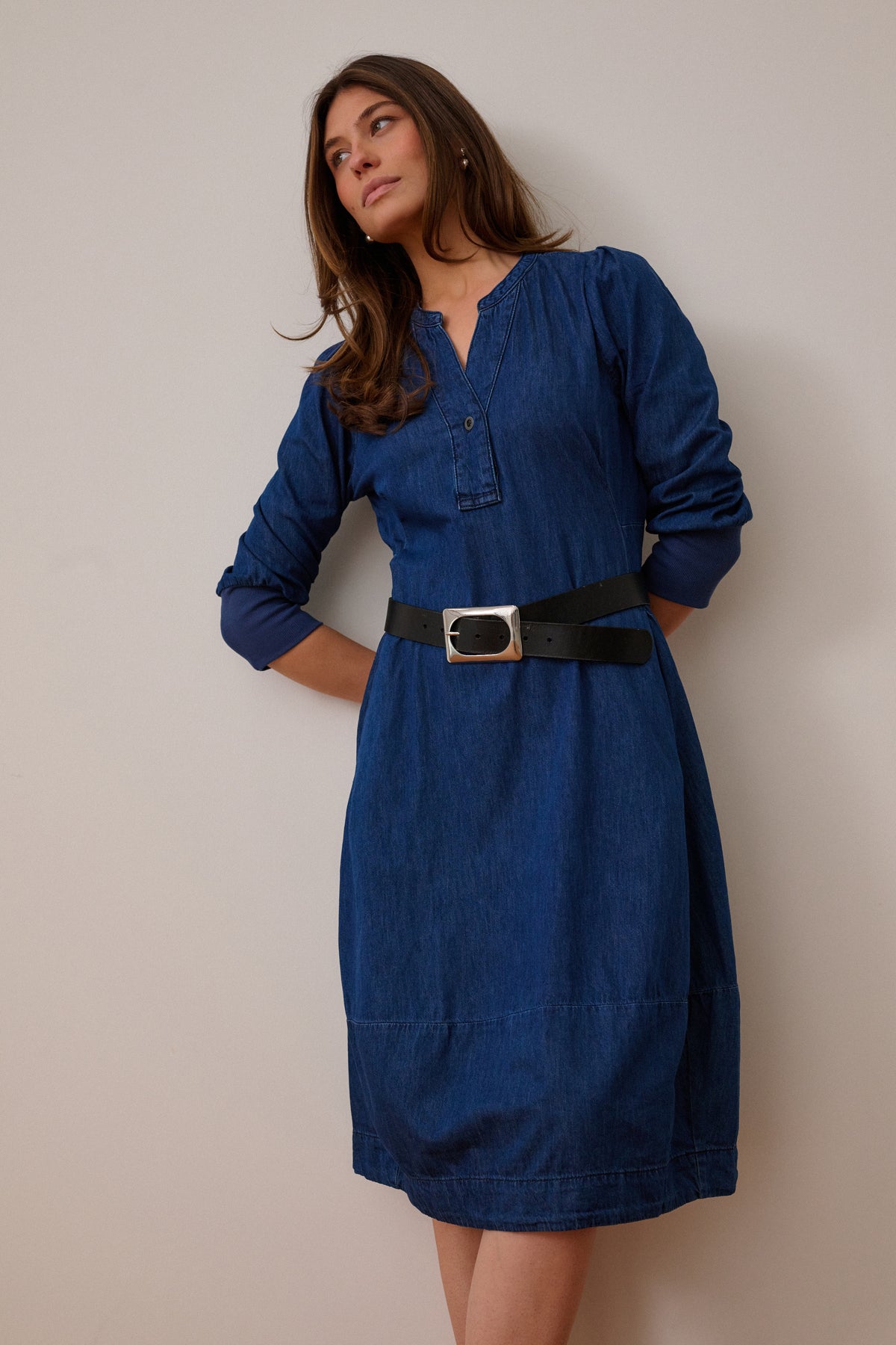 Allura Arpa 3/4 Sleeve Dress Dark Blue Wash Culture