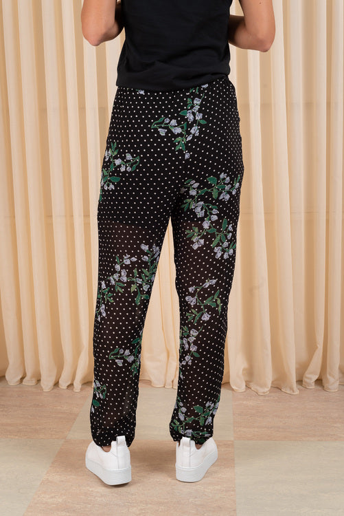 Rometty Georgette Pants Black GANNI