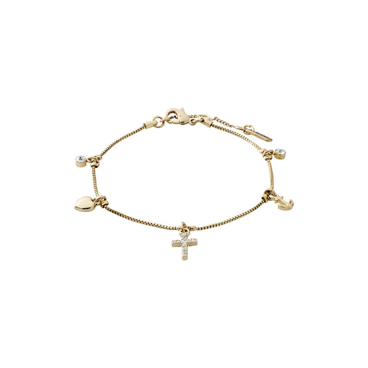 Anet Crystal Bracelet Gold Pilgrim