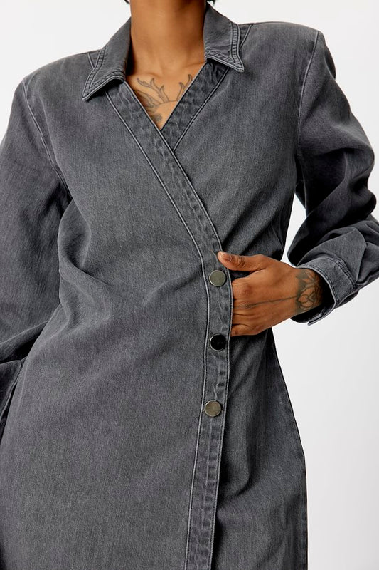 GlendaGZ Short Dress Washed Light Grey Gestuz