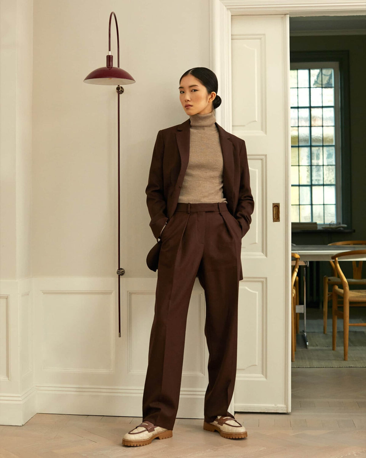 Signe Leather Creme/Caramel Flattered