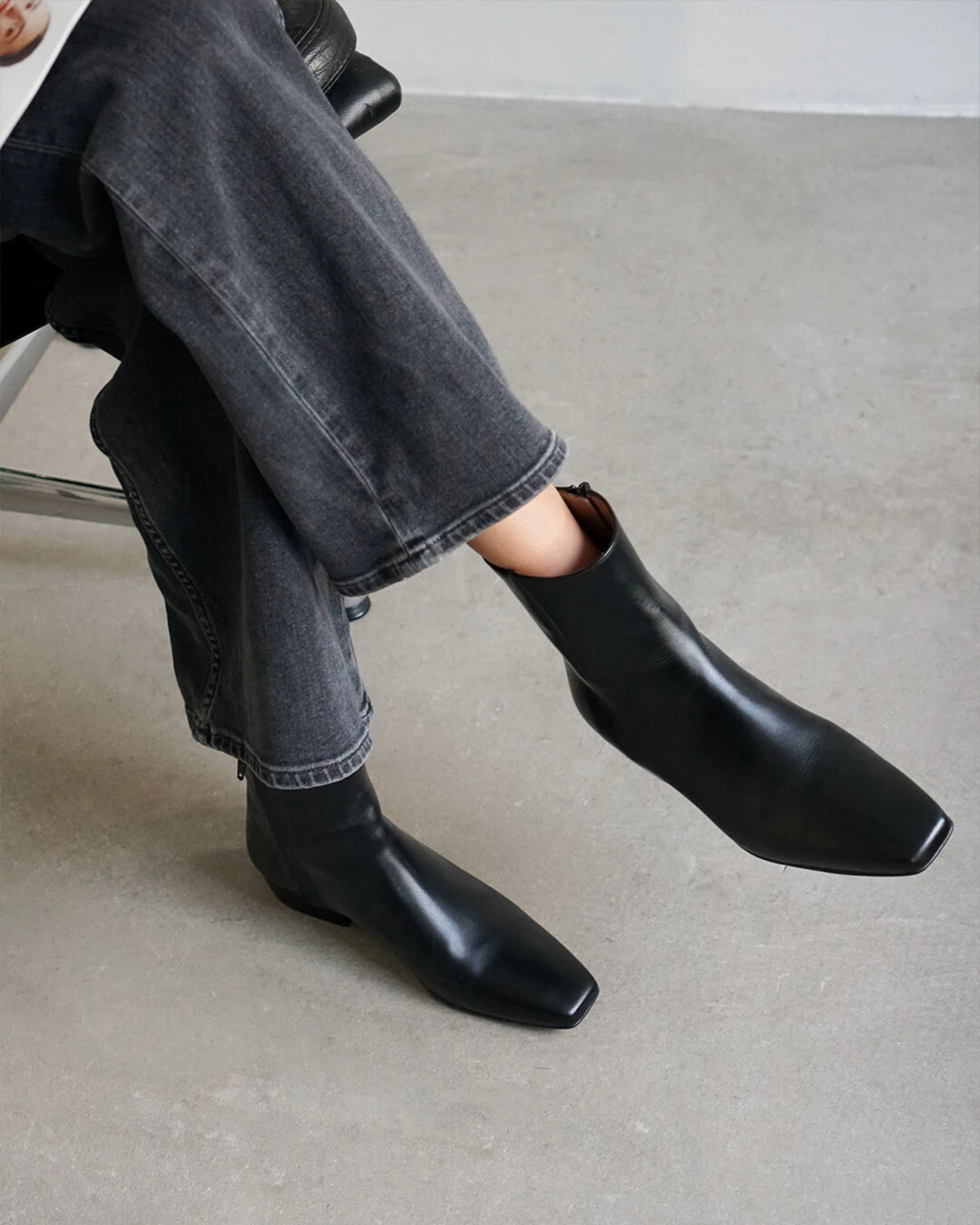 Rami Black Leather Flattered