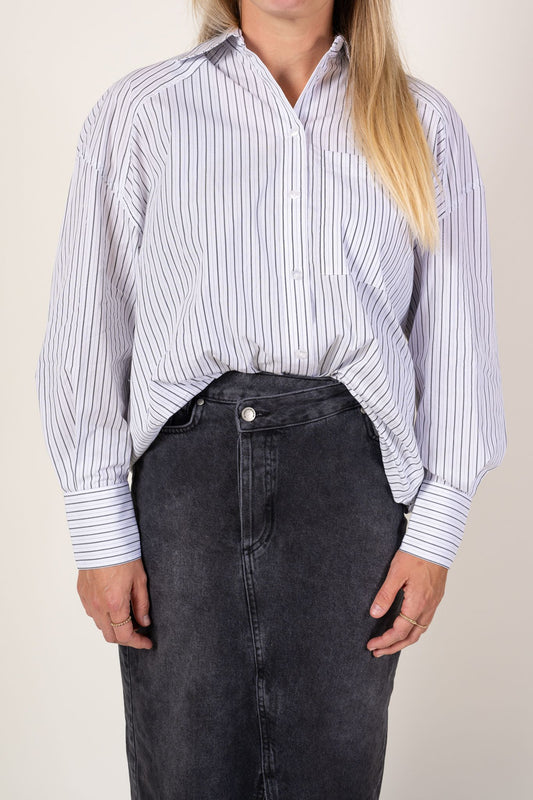 Louis Wrap Skirt Black Wash My Essential Wardrobe