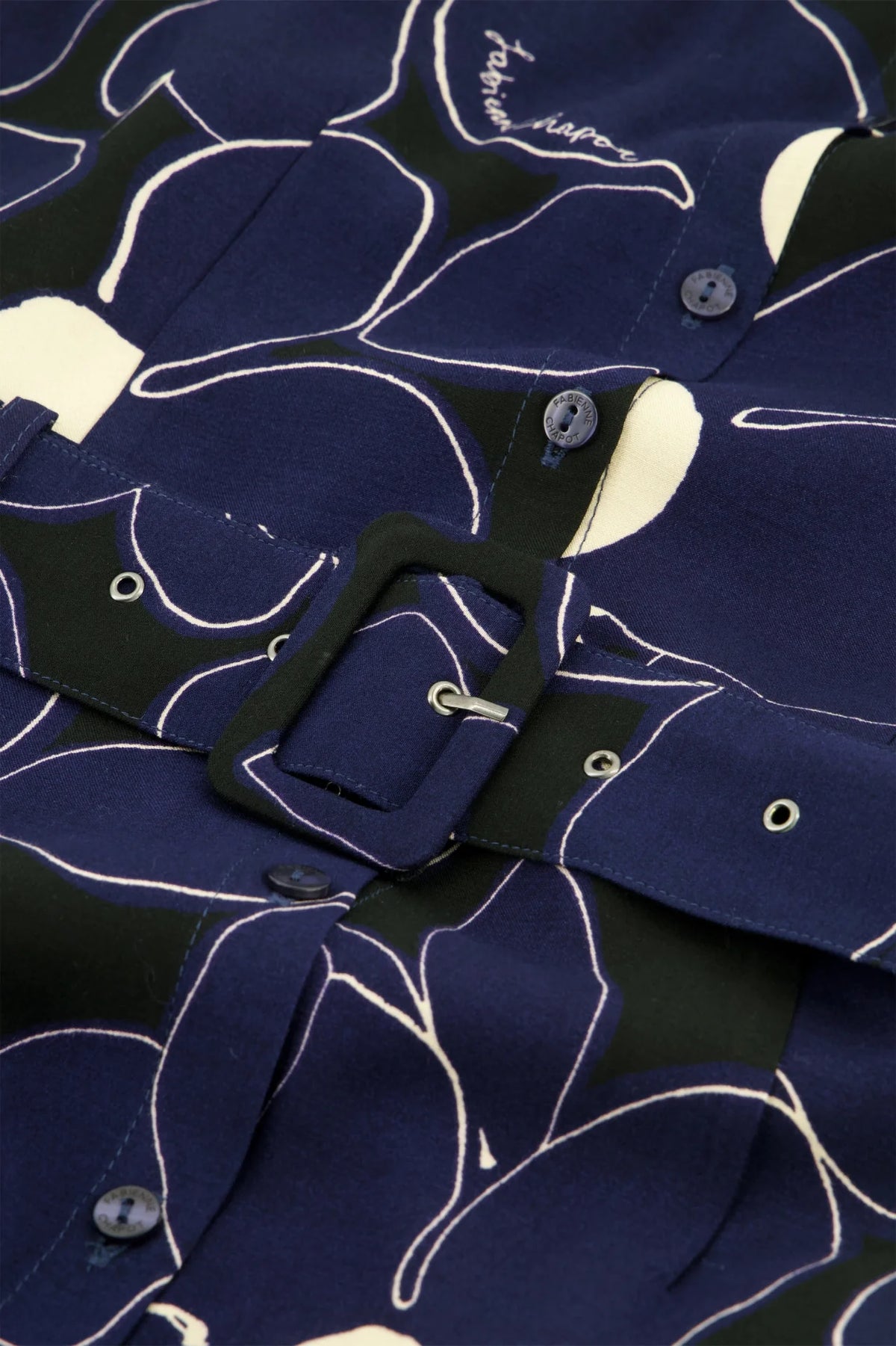 Hayley Jane Dress Navy Super Flower Fabienne Chapot