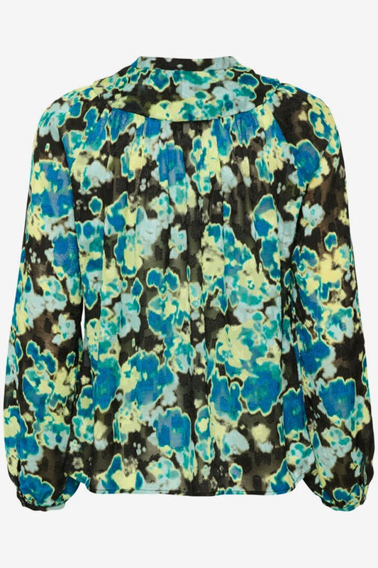 CisiraIW Blouse Green Floaty Flower InWear