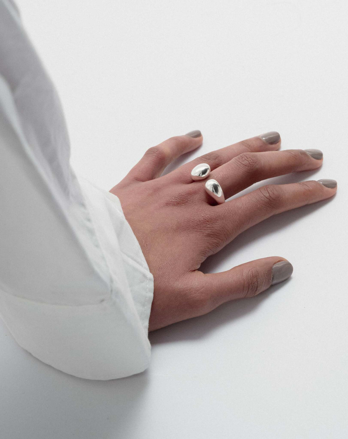Bolded Drops Ring Silver Syster P