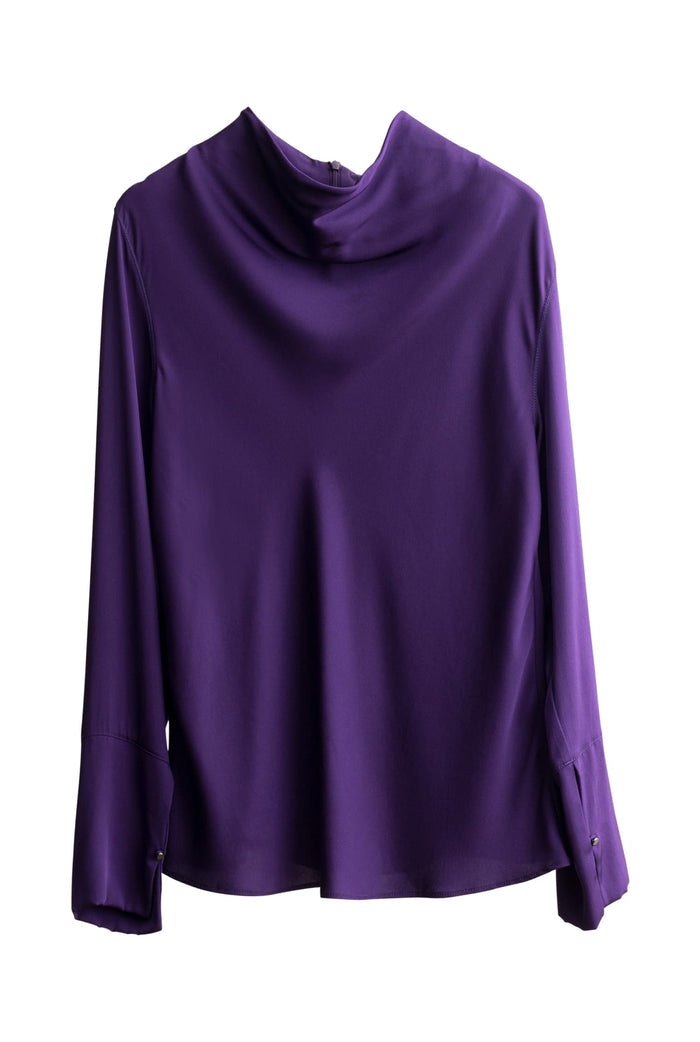 Ayumi Silk Blouse Violet Ahlvar Gallery